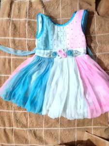 Pastel Color Block Party Dress