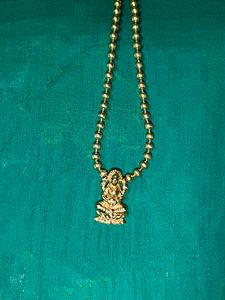 Gold-toned Goddess Pendant Necklace