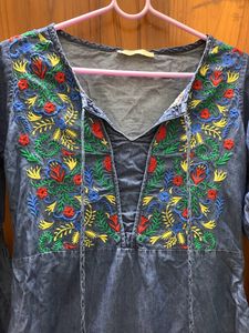 DressBerry Women A-line Blue Dress