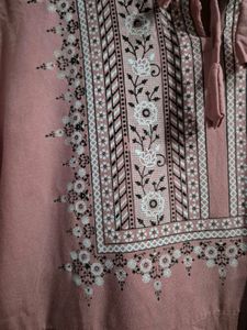 Embroidered Pink Peplum Top