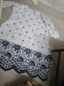 White Embroidered Tunic Dress