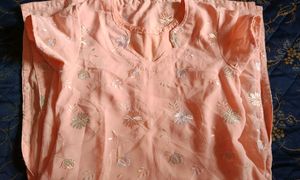 Peach Floral Kurta