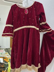 Party Wear Valvet Kurti And Pant