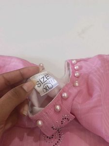 Pink Casual Top with Embellishments