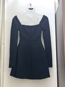 Black Pearl Trim Dress