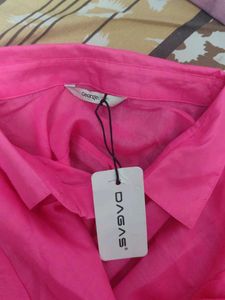 pink beach cover up shirt