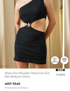 One Shoulder Waist Cut-Out Mini Bodycon Dress