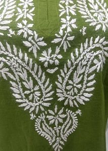 Lakhnavi Hand Embroidery Short Kurti