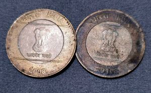 Vintage 10 Rupee Coins