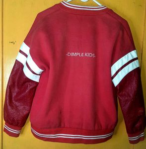 RED JACKET ❤️🔥WITH LEATHER SLEEVES