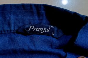 Price Drop! Royal Blue Pure Cotton Kurta Stitched