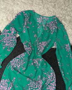 H&amp;M Floral Green Dress