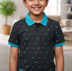 Boys Scott Polo Shirt - Sunglasses Pattern