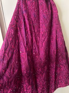 Maroon Embroidery Lehenga With Duppata