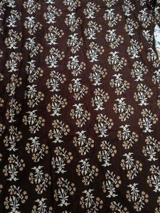 Brown Floral Print Kurti