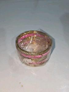 Pink &amp; Gold Bangle Set