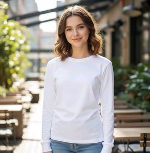 White Midium Sleeve T-shirt