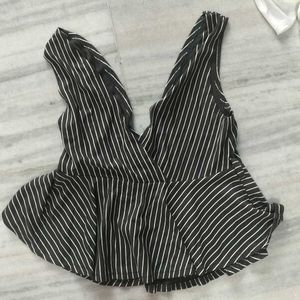 Striped Stylish Peplum Top