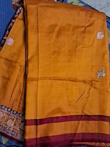 Mustard Silk Saree