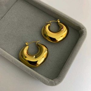 Huge Gold Heart Hoop Earrings