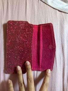 Sparkly Pink flap  phone case