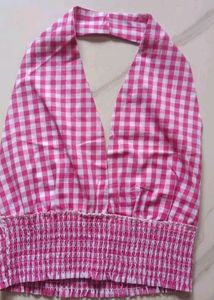 Pink Halter Neck Top