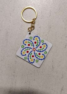 Mandala Dot Keychain