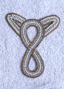 Patch For Cloth Dress Neck Diamonds And Chain
