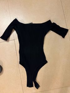 Black Off-Shoulder Bodysuit( Never worn)