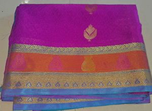 Elegant Purple &amp; Blue Saree