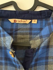 Blue checked Kurta