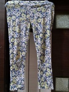 Floral Print Jeans Purchased From Japan