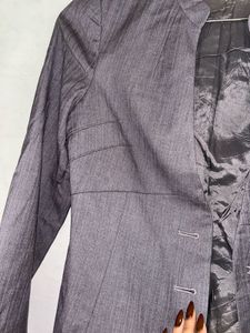 Grey Formal Crop Blazer (Size S)