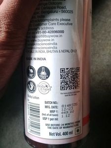 WOW Himalayan rose lactic acid body lotion