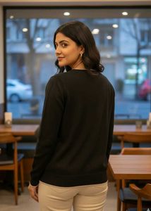 Imported Elegant Black Cardigan
