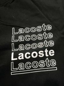 Lacoste Black Back Print T-Shirt - Size L