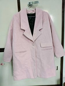 Chic Pink Oversized Coat