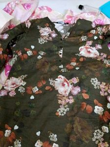 Branded Beautiful Flower Printed Kurta Take Away