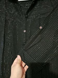 Silver And Black Kurta, Elegant Comfortable