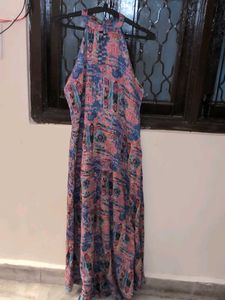 Printed Halter Neck Dress