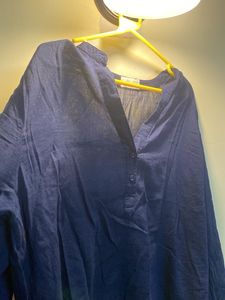 Navy V-Neck Top