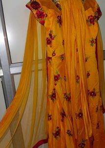 Yellow Anarkali Dress