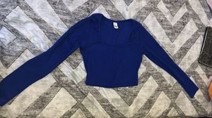 Blue Long Sleeve Top