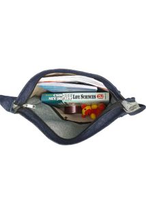 Unisex Denim Crossbody Bag with Embroidery Work