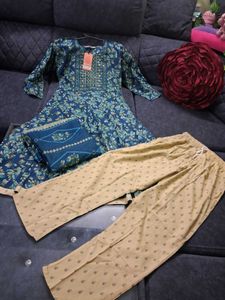 Floral Kurta Set Cotton L Size