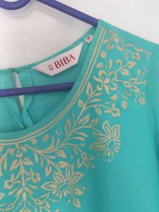 New Firozi Biba Anarkali Kurta With Dupatta