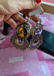 Chand Baliyan Mirror Ear Rings