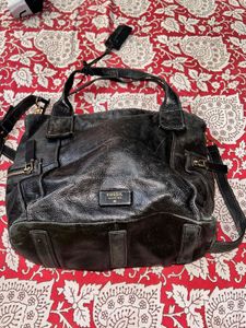 Fossil Black Leather Satchel