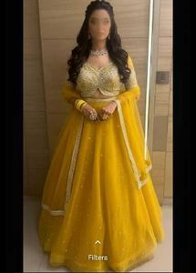 mustard yellow lahenga price dropped