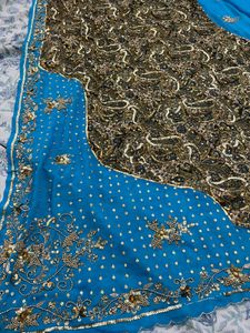 Heavy Georgette Handwork Saree